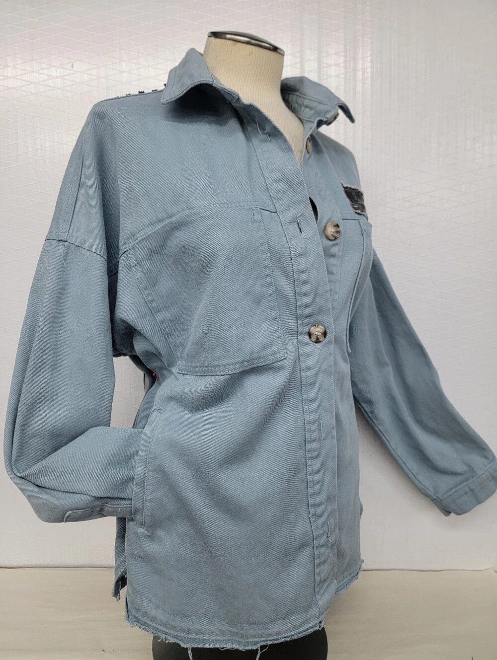 Blondie Rock Band Vintage-Style Denim Jacket - Upcycled